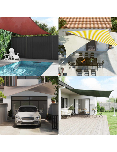 Telo Ombra Giallo e Bianco 2 x 3 m HDPE