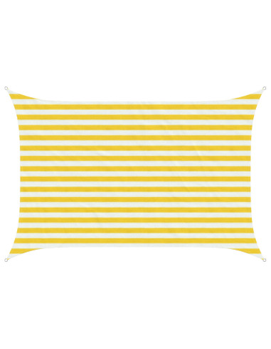 Telo Ombra Giallo e Bianco 2 x 3,5 m HDPE