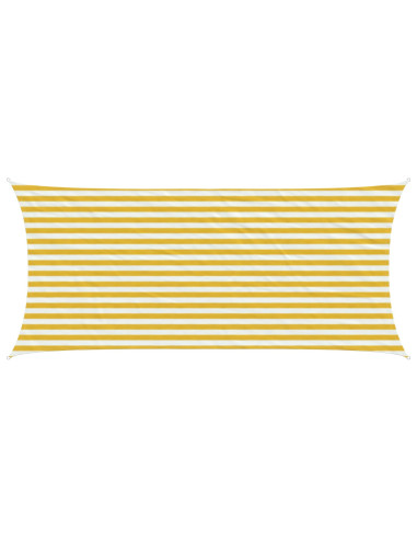 Telo Ombra Giallo e Bianco 2 x 4 m HDPE