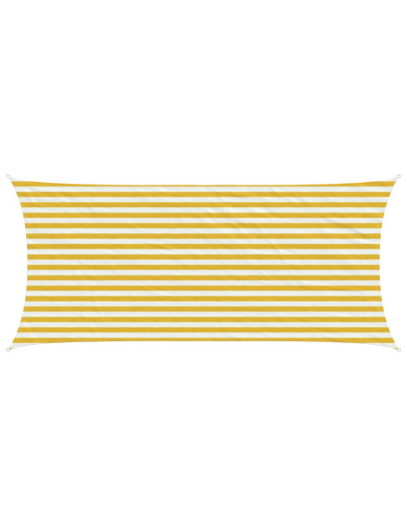 Telo Ombra Giallo e Bianco 2 x 4,5 m HDPE