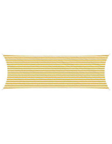 Telo Ombra Giallo e Bianco 2 x 6 m HDPE