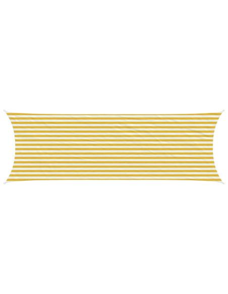 Telo Ombra Giallo e Bianco 2 x 6 m HDPE