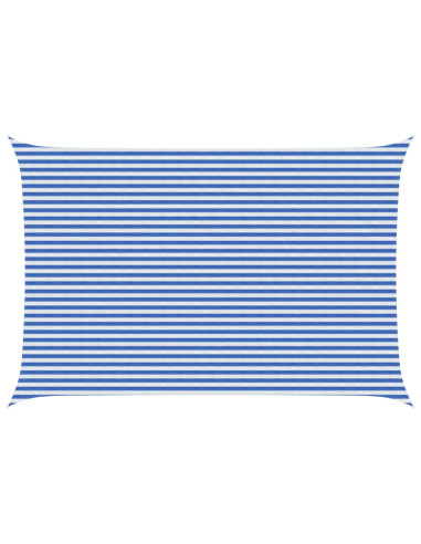 Telo Ombra Blu e Bianco 4 x 7 m HDPE