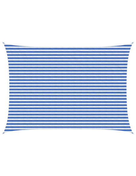 Telo Ombra Blu e Bianco 3,5 x 4,5 m HDPE