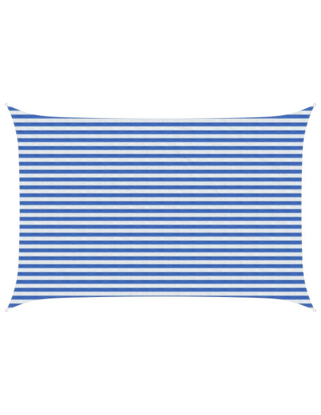 Telo Ombra Blu e Bianco 3 x 5 m HDPE