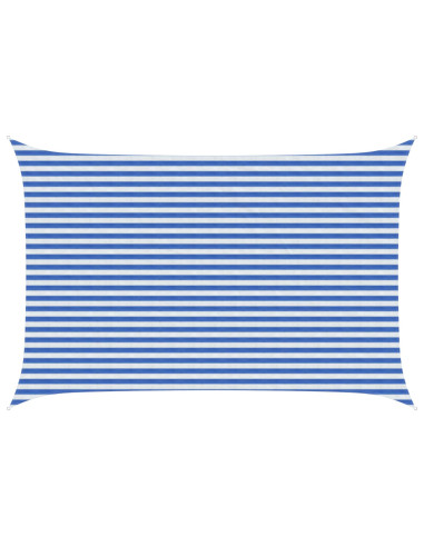 Telo Ombra Blu e Bianco 3 x 4,5 m HDPE