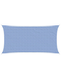 Telo Ombra Blu e Bianco 2,5 x 5 m HDPE