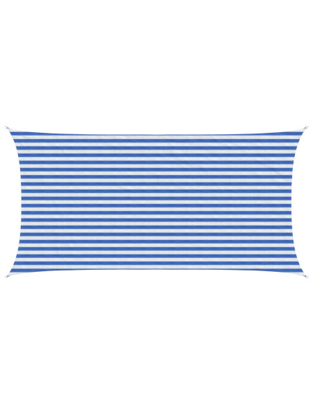 Telo Ombra Blu e Bianco 2,5 x 4,5 m HDPE