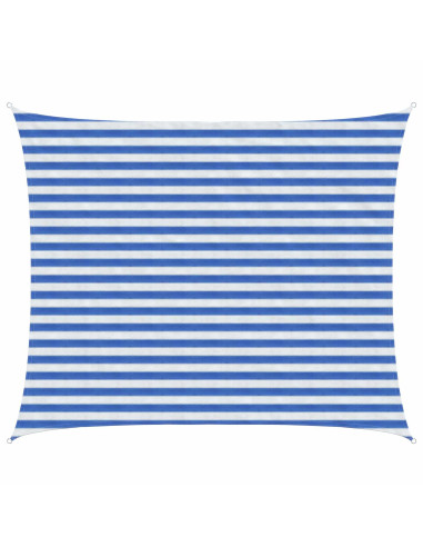 Telo Ombra Blu e Bianco 2,5 x 3,5 m HDPE