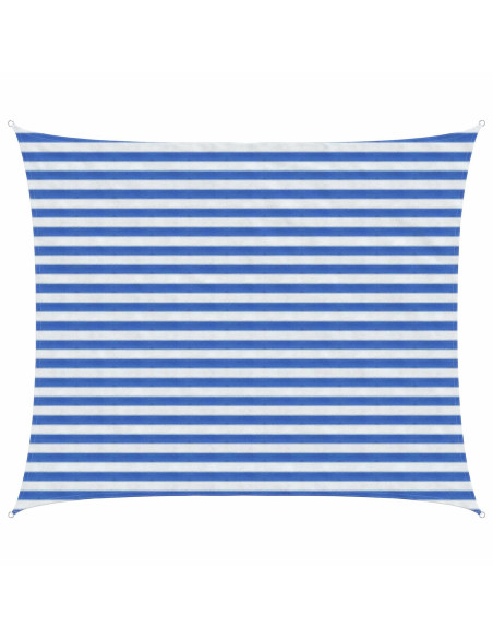 Telo Ombra Blu e Bianco 2,5 x 3,5 m HDPE