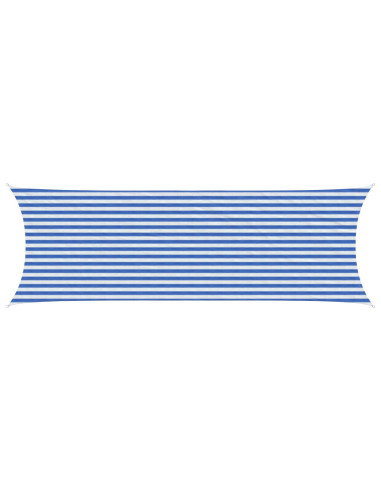 Telo Ombra Blu e Bianco 2 x 6 m HDPE