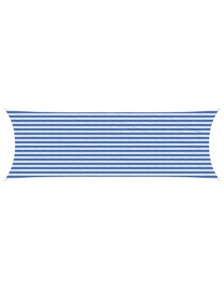 Telo Ombra Blu e Bianco 2 x 6 m HDPE