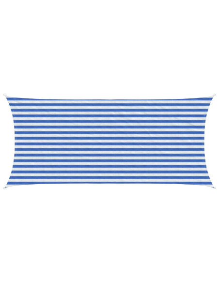 Telo Ombra Blu e Bianco 2 x 5 m HDPE