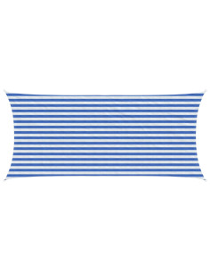 Telo Ombra Blu e Bianco 2 x 4,5 m HDPE