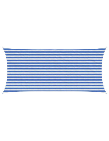 Telo Ombra Blu e Bianco 2 x 4,5 m HDPE