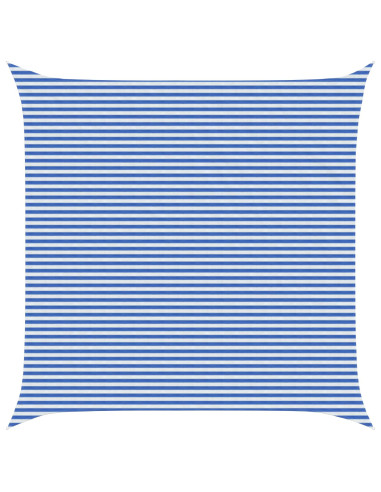 Telo Ombra Blu e Bianco 6 x 6 m HDPE