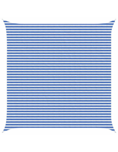 Telo Ombra Blu e Bianco 5 x 5 m HDPE