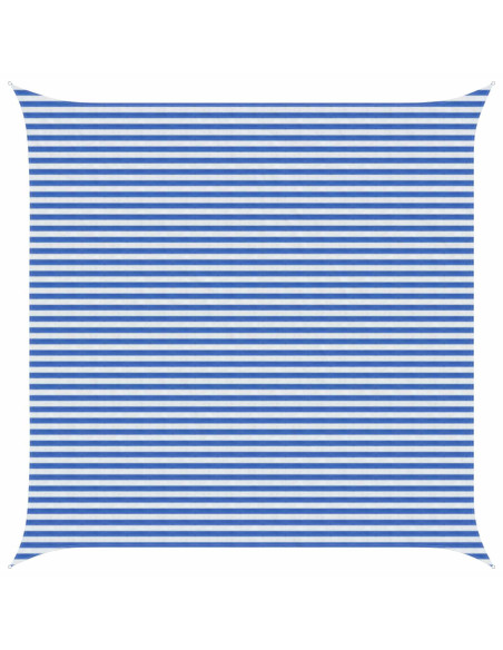Telo Ombra Blu e Bianco 5 x 5 m HDPE