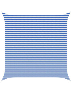 Telo Ombra Blu e Bianco 4,5 x 4,5 m HDPE
