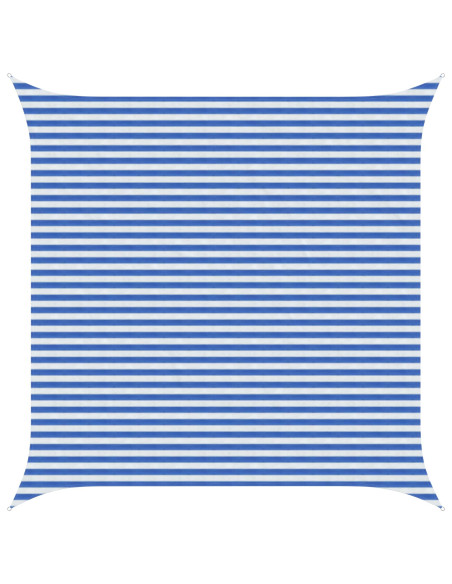 Telo Ombra Blu e Bianco 4,5 x 4,5 m HDPE