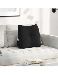 Cuscino per Schiena Nero 45 x 24 x 50 cm Tessuto