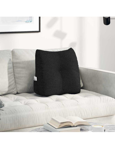 Cuscino per Schiena Nero 45 x 24 x 50 cm Tessuto