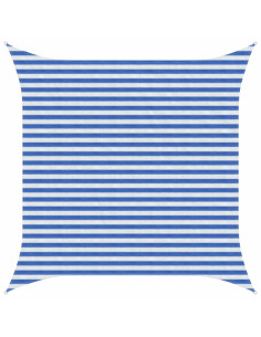 Telo Ombra Blu e Bianco 3,6 x 3,6 m HDPE