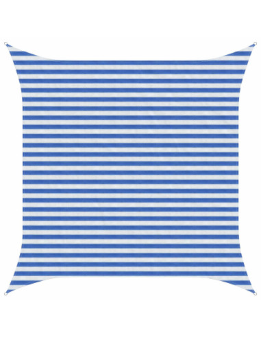 Telo Ombra Blu e Bianco 3,6 x 3,6 m HDPE