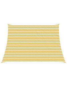 Telo Ombra Giallo e Bianco 4 / 5 x 3 m HDPE