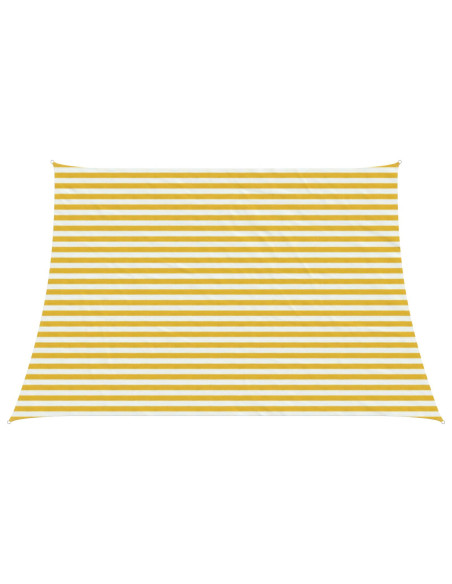 Telo Ombra Giallo e Bianco 4 / 5 x 3 m HDPE
