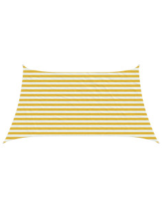 Telo Ombra Giallo e Bianco 3 / 4 x 2 m HDPE