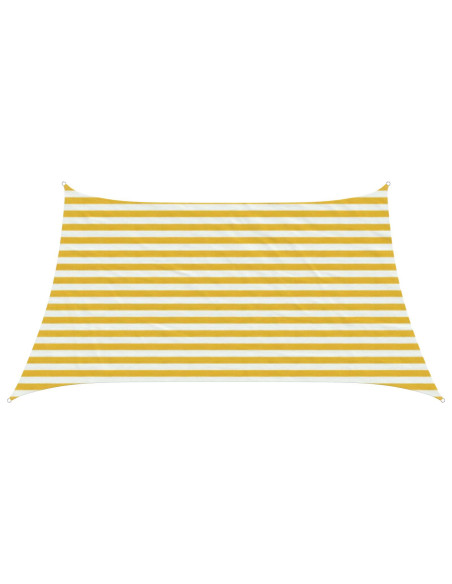 Telo Ombra Giallo e Bianco 3 / 4 x 2 m HDPE