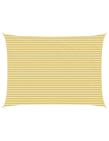 Telo Ombra Giallo e Bianco 5 x 8 m HDPE