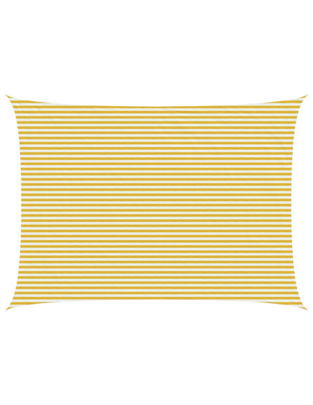 Telo Ombra Giallo e Bianco 5 x 6 m HDPE