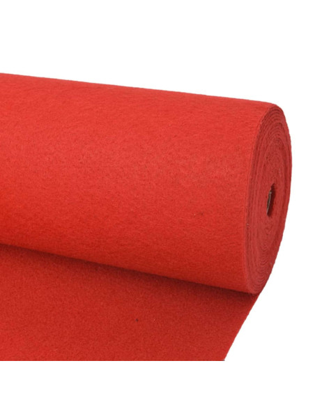 Tappeto Tinta unita Rosso 1,2 x 12 m Poliestere