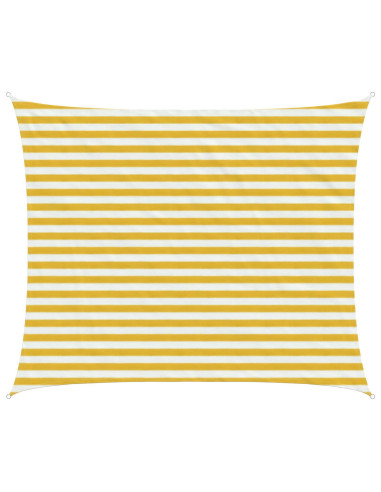 Telo Ombra Giallo e Bianco 2,5 x 3,5 m HDPE