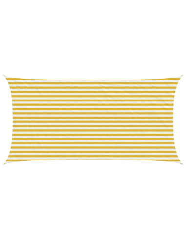 Telo Ombra Giallo e Bianco 2,5 x 4,5 m HDPE