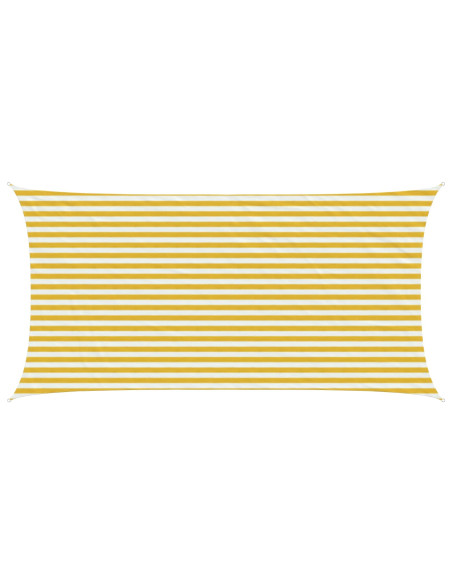 Telo Ombra Giallo e Bianco 2,5 x 5 m HDPE