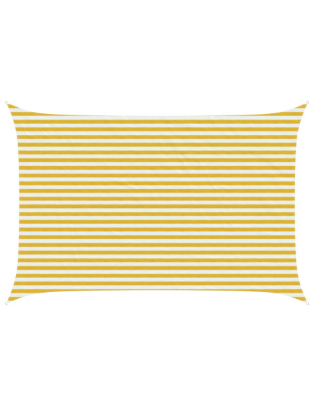 Telo Ombra Giallo e Bianco 3 x 5 m HDPE