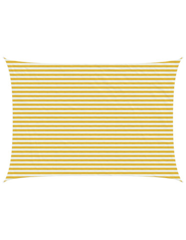 Telo Ombra Giallo e Bianco 3,5 x 5 m HDPE