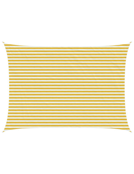 Telo Ombra Giallo e Bianco 3,5 x 5 m HDPE