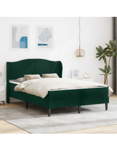 Struttura del letto 2 pcs Verde Scuro 120 x 190 cm Velluto