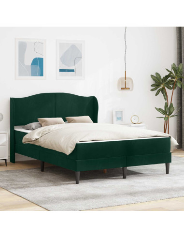 Struttura del letto 2 pcs Verde Scuro 120 x 190 cm Velluto
