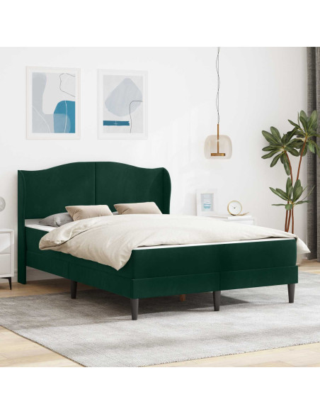 Struttura del letto 2 pcs Verde Scuro 120 x 190 cm Velluto