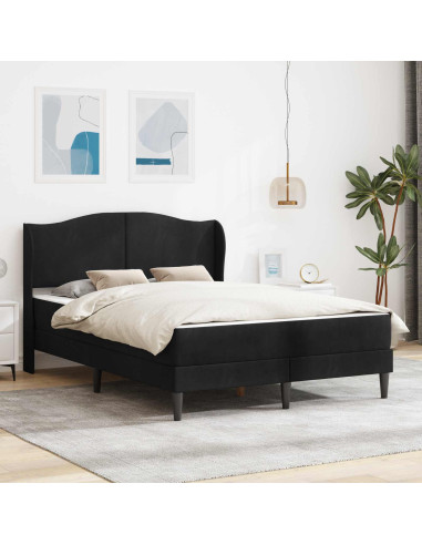 Struttura del letto 2 pcs Nero 120 x 190 cm Velluto