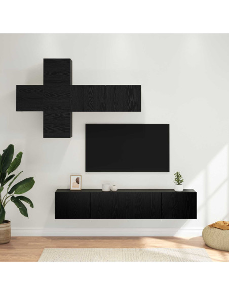 Set mobile TV Montaggio a parete 3 pcs Legno ingegnerizzato