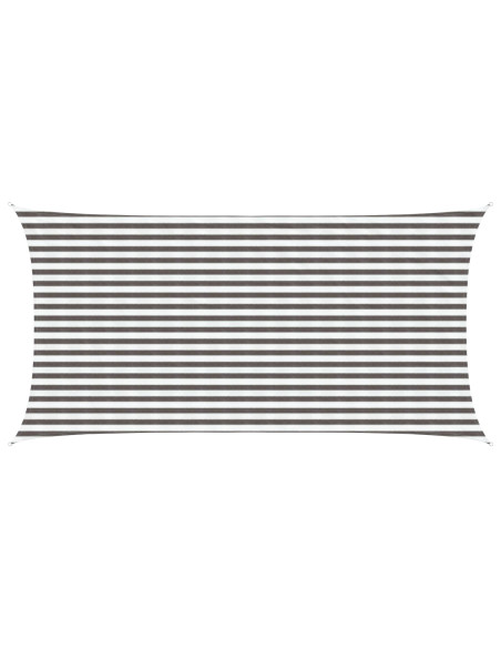 Telo Ombra Grigio chiaro e bianco 2,5 x 6 m HDPE