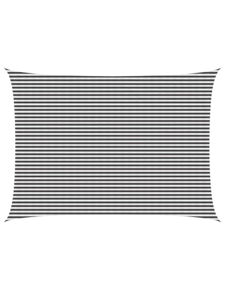Telo Ombra Antracite e Bianco 5 x 6 m HDPE
