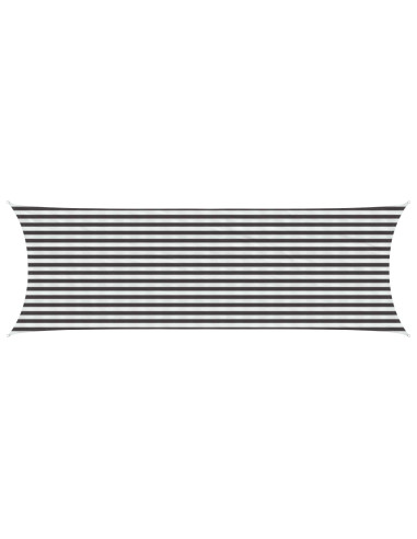 Telo Ombra Antracite e Bianco 2 x 6 m HDPE