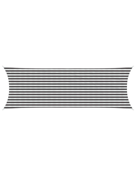 Telo Ombra Antracite e Bianco 2 x 6 m HDPE